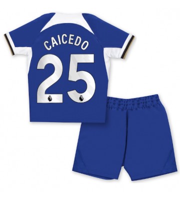 Chelsea Moises Caicedo #25 Replika Babytøj Hjemmebanesæt Børn 2023-24 Kortærmet (+ Korte bukser)